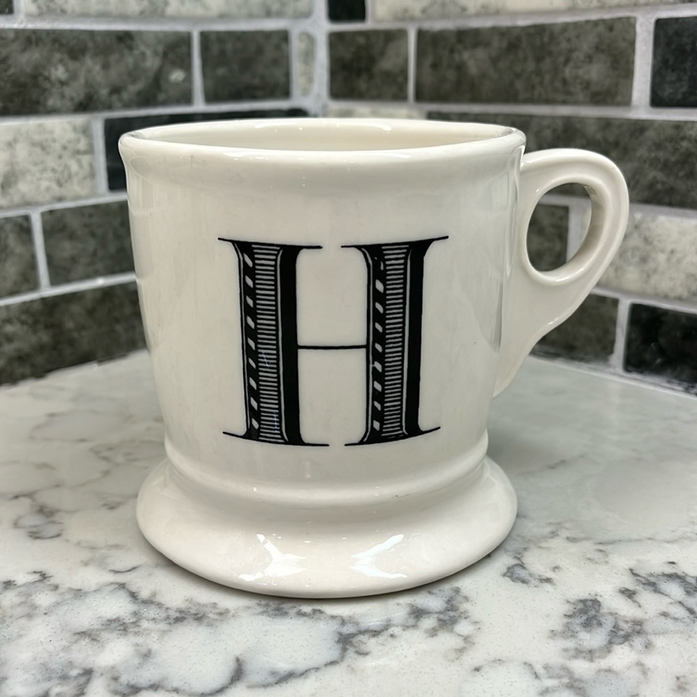 Anthropologie Monogram letter H coffee/tea mug